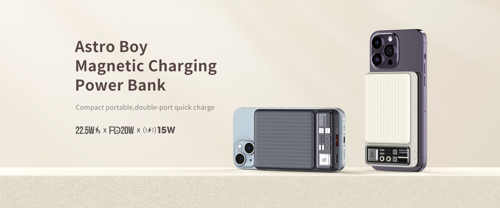 RECCI RPB-W18 22.5W+15W MAGNETIC WIRELESS POWER BANK 10000MAH باور بانك ريتشي