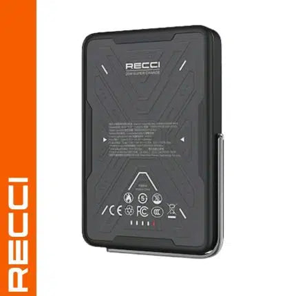 RECCI RPB-W37, 5000mAh Magnetic Wireless Power Bank – 15W 2-in-1