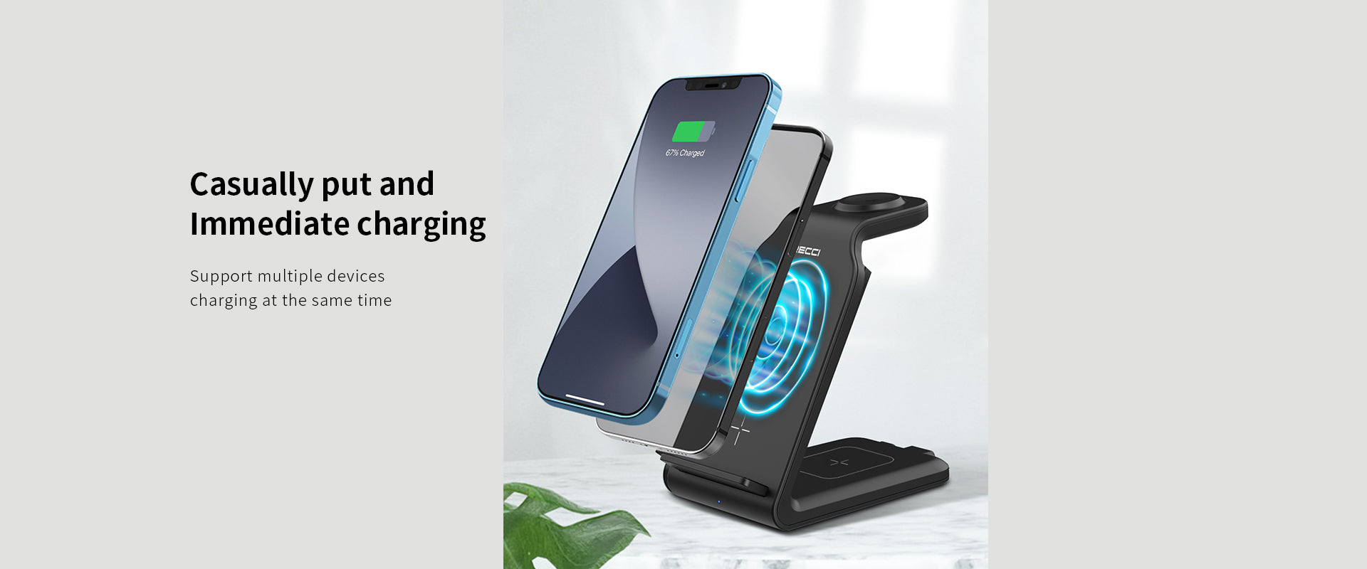 RCW-16 4 IN 1 Wireless Charger Desktop Stand