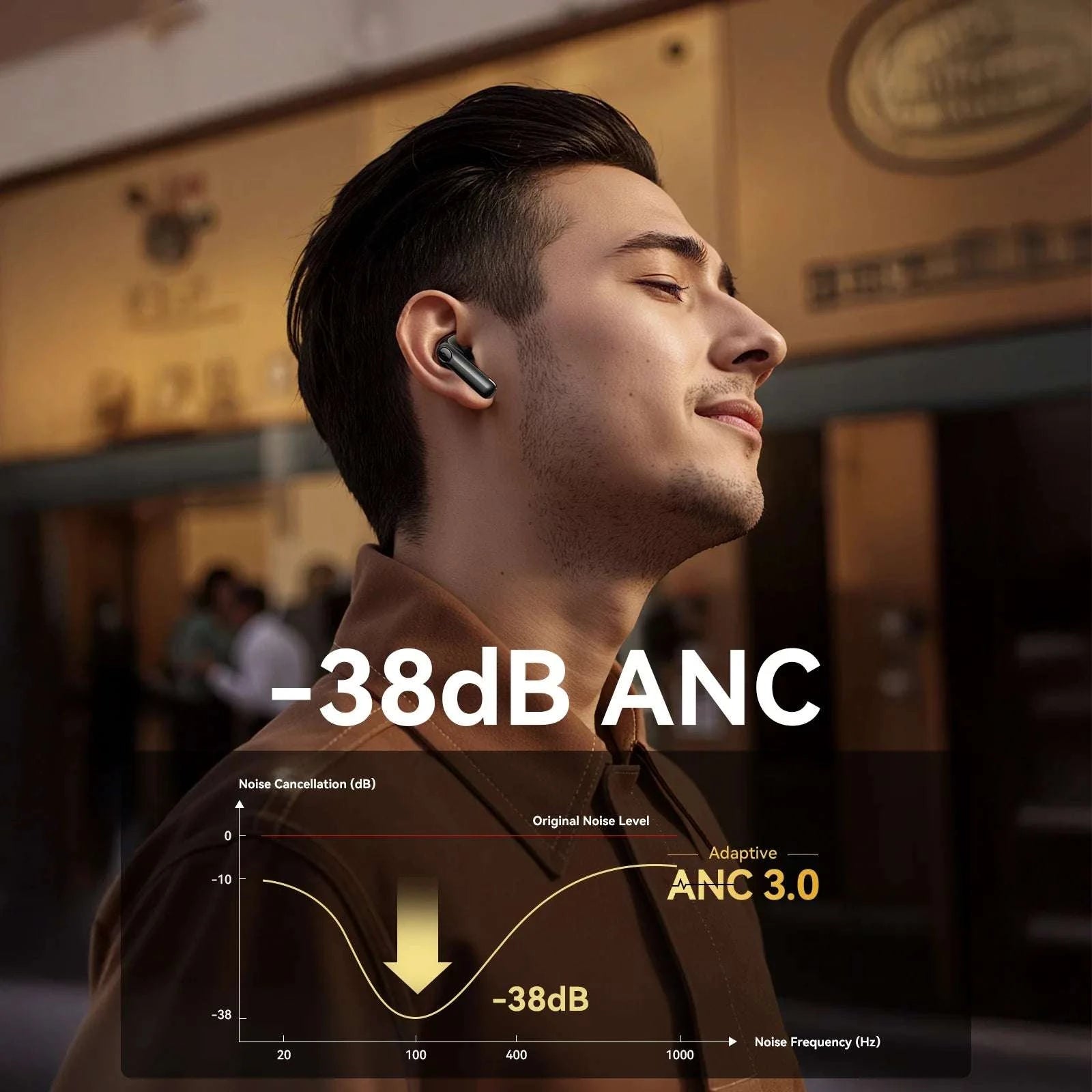 JR-FN3 ANC+ENC True Wireless Bluetooth Earphones Black - سماعات أذن بلوتوث لاسلكية JR-FN3 ANC+ENC باللون الأسود