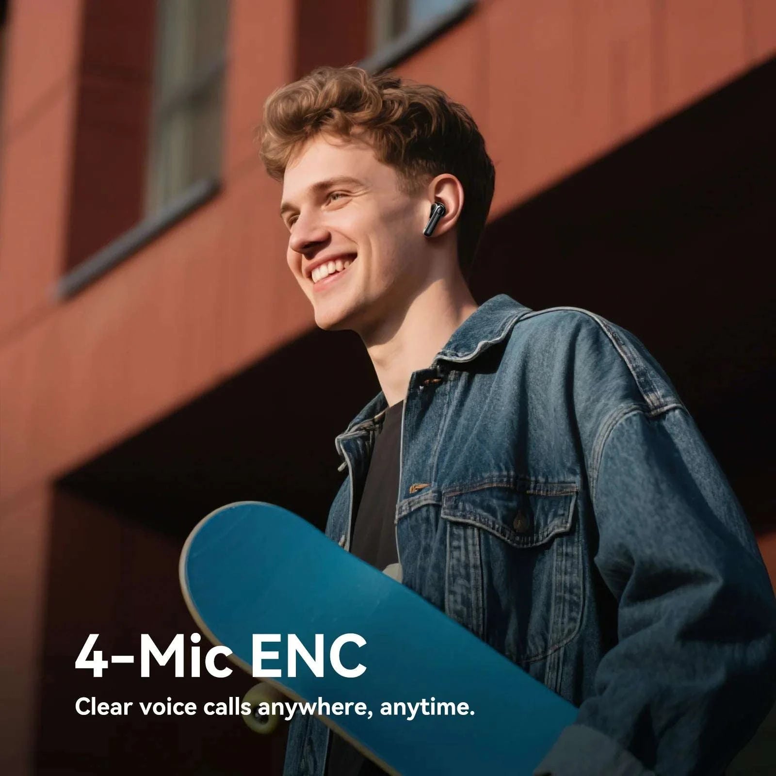 JR-FN3 ANC+ENC True Wireless Bluetooth Earphones Black - سماعات أذن بلوتوث لاسلكية JR-FN3 ANC+ENC باللون الأسود