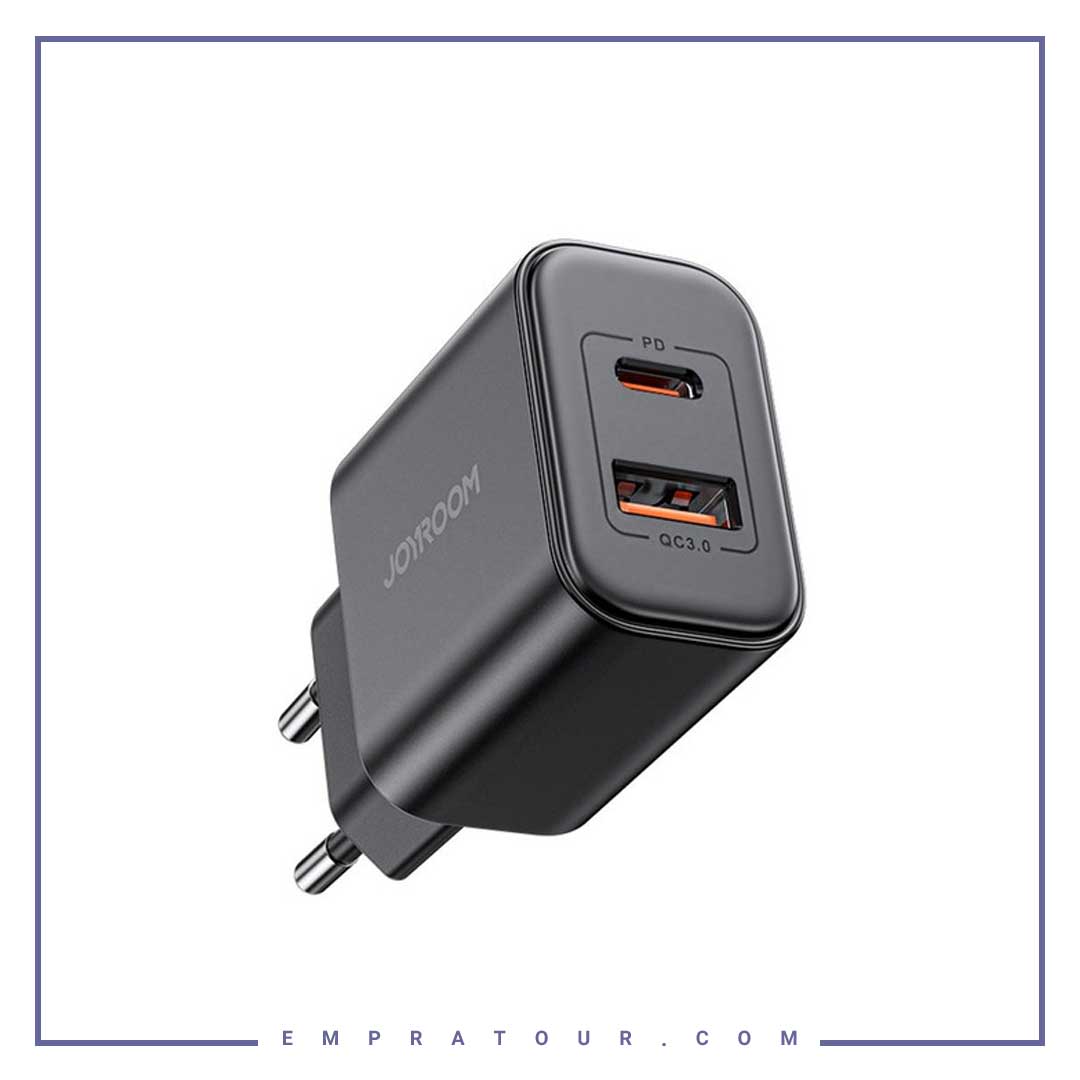 Joyroom JR-TCF05EU 20 W USB-C / USB-A Schnelles Dual-Port-Wandladegerät  شاحن جوي روم سريع