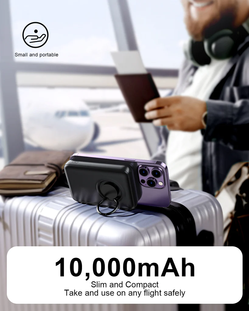 JR-W050 20W Magnetic Wireless Power Bank 10000mAh باور بانك جوي روم