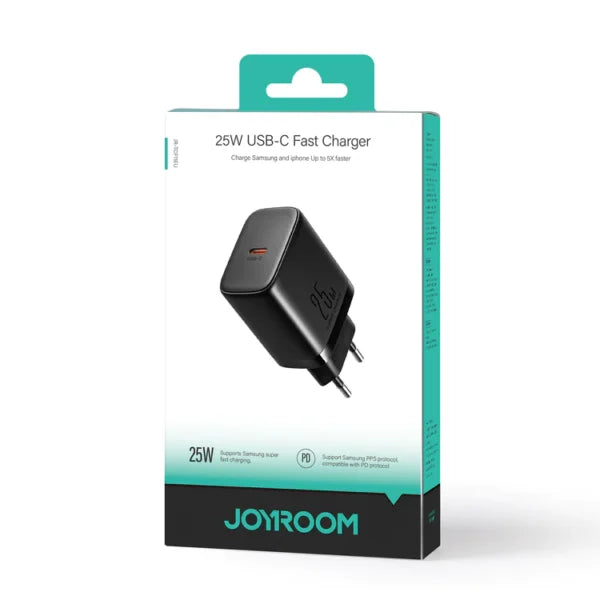 JOYROOM JR-TCF11EU 25W Fast Charger with USB-C to USB-C 1m Cable -White