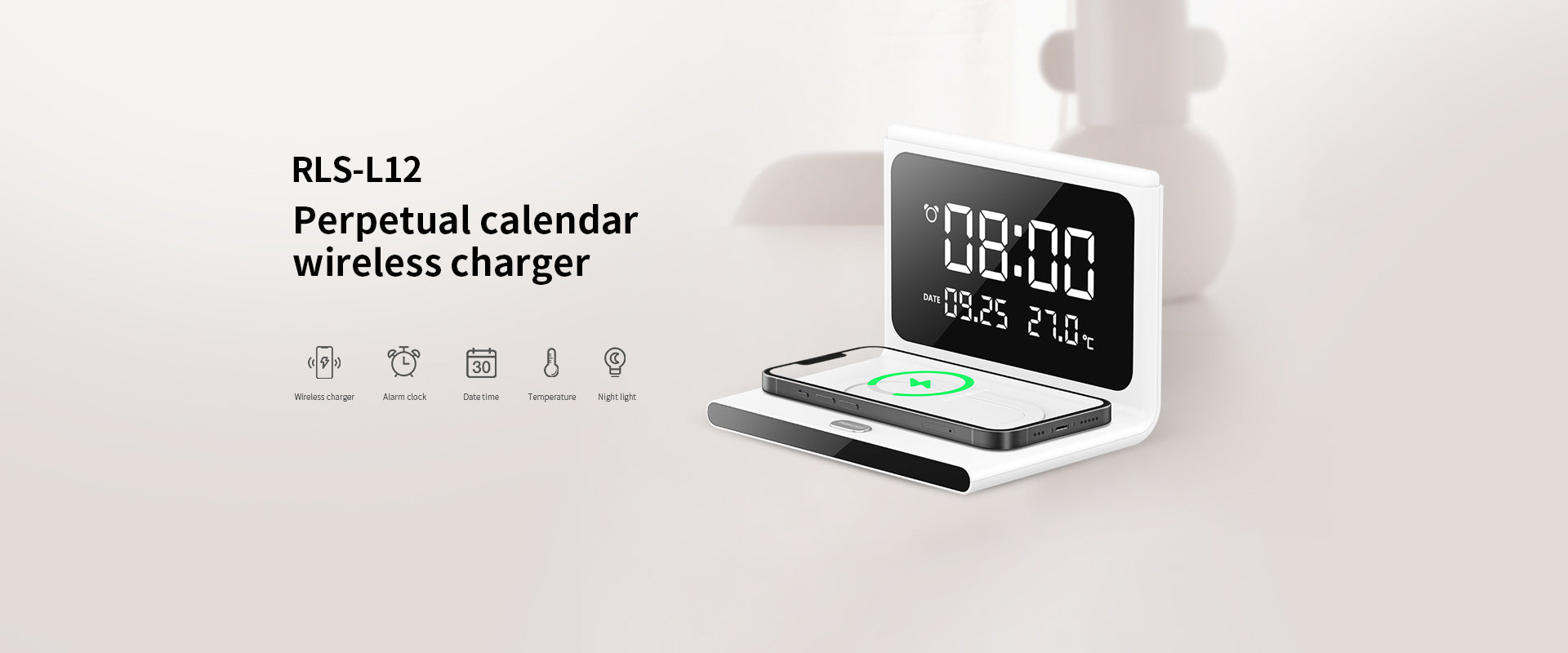 RLS-L12 Perpetual Calendar Wireless Charger