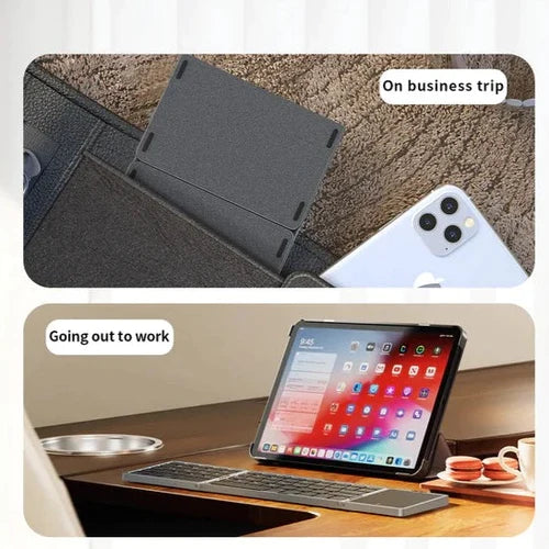 Recci Triple Folding Touch Bluetooth Keyboard RCS-K01 - لوحة مفاتيح Recci ثلاثية الطي تعمل باللمس بتقنية البلوتوث