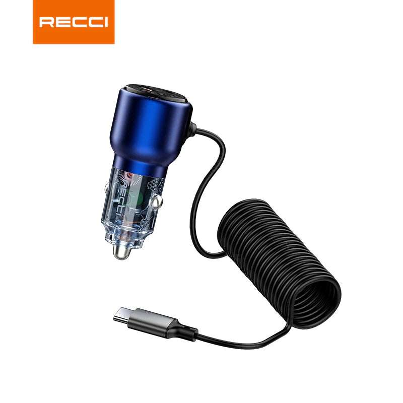 Recci RCC-N22 Car Charger Journey Fast Charging 110W - شاحن سيارة للشحن السريع بقوة 110 وات