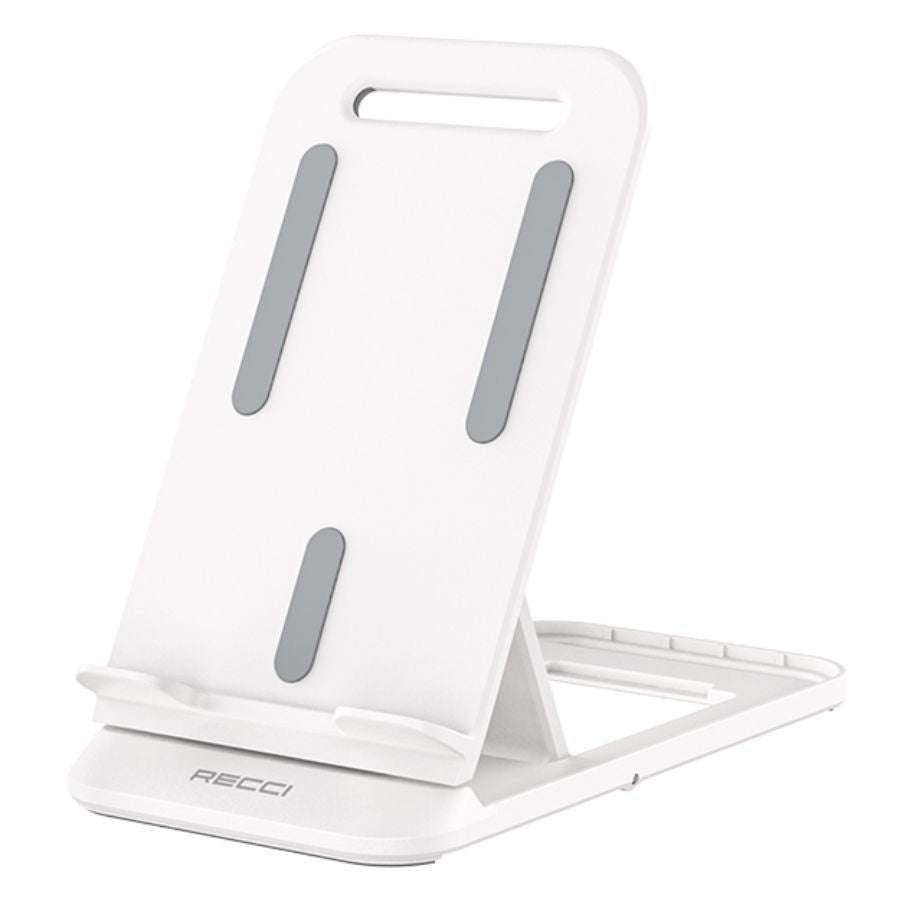 Phone holder stand with support base, white