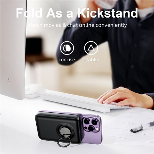 JR-W050 20W Magnetic Wireless Power Bank 10000mAh باور بانك جوي روم