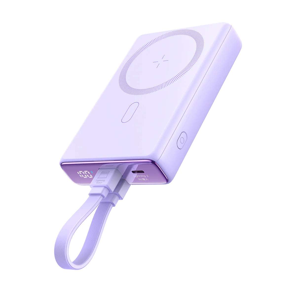 JR-PBM01 20W Magnetic Wireless Power Bank with Built-in Cable & Kickst
