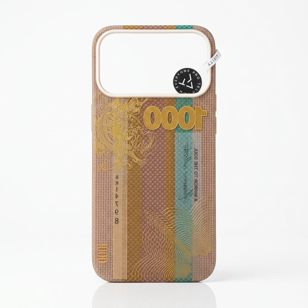 AIRITY "Mirror of the Soul" (Banknote Print) Aramid Fiber MagSafe Phone Case