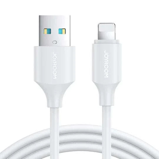 2m USB-A to Lightning cable with USB-A and Lightning connectors, white