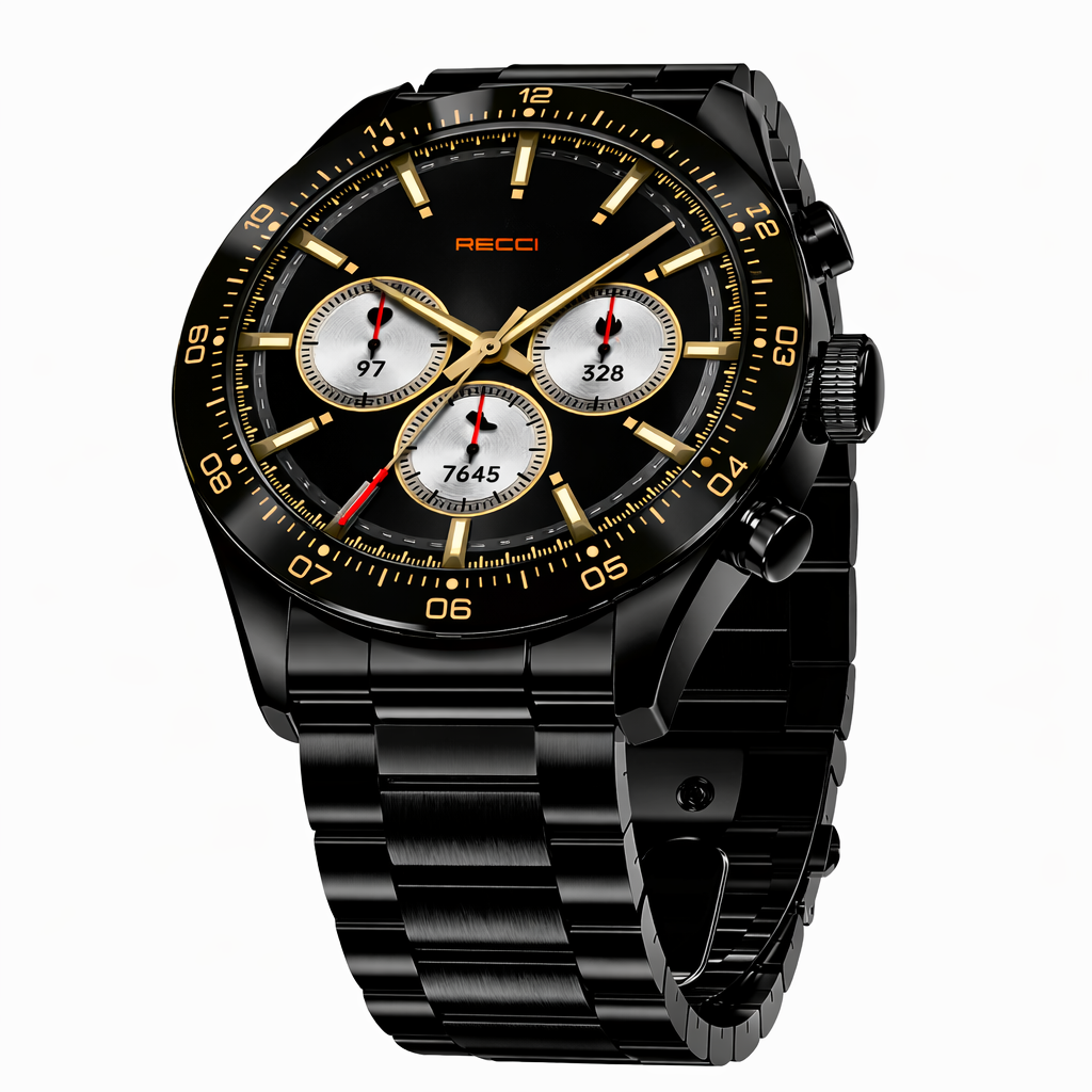 Recci Smart Watch RA43 - BLACK / SILVER