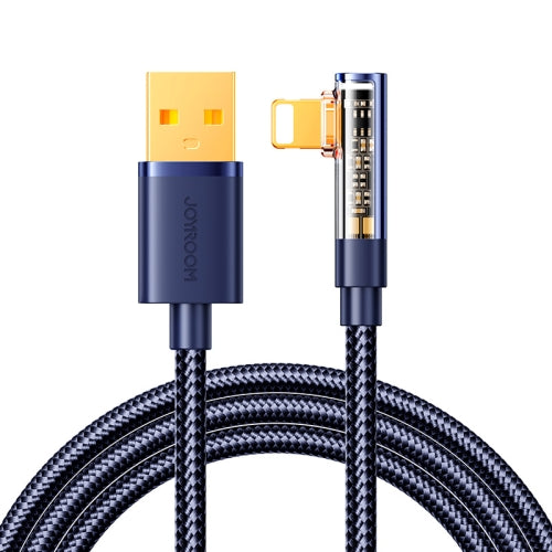 JOYROOM S-UL012A6 2.4A USB-A to 8 Pin Elbow Fast Charging Data Cable, Length:1.2m(Blue)