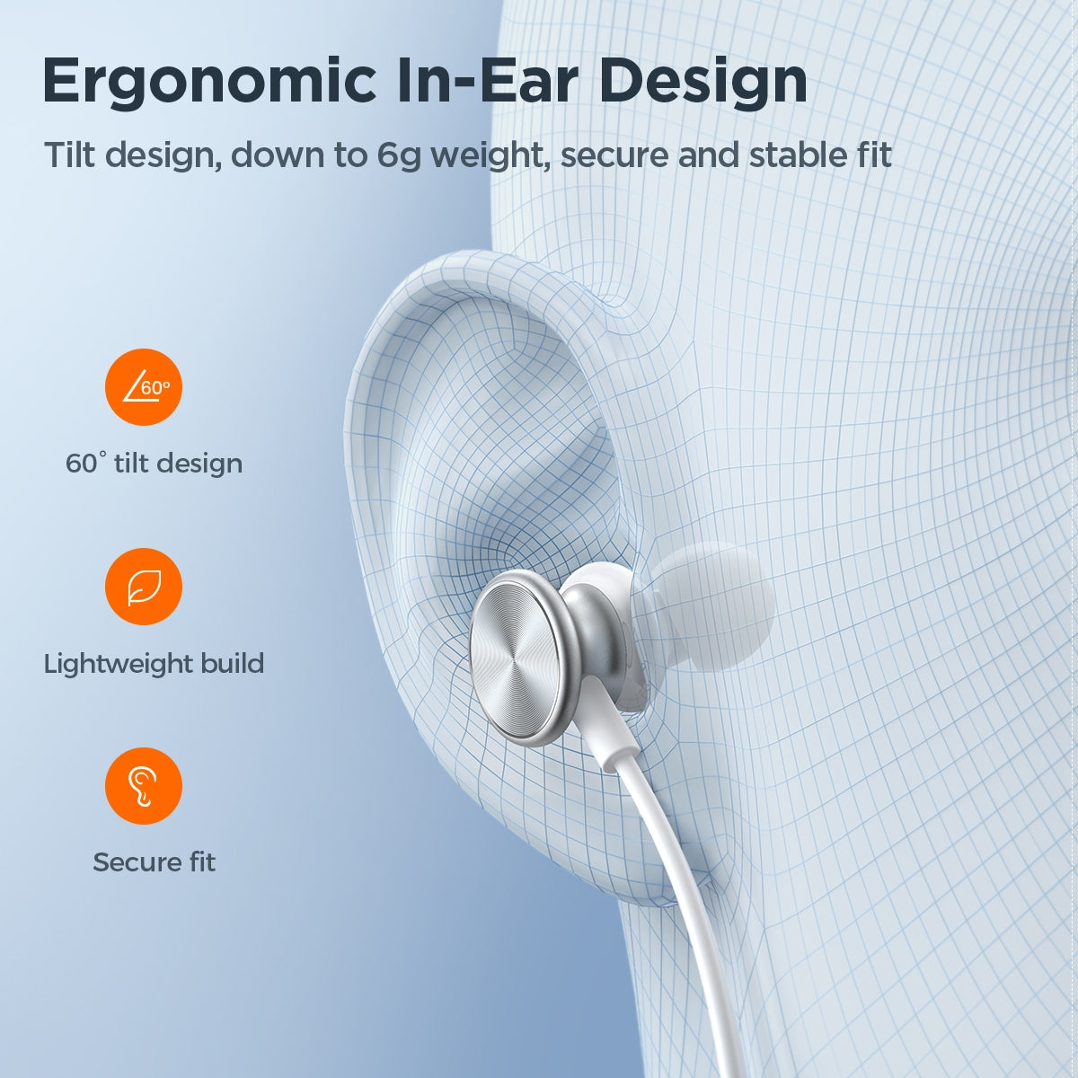 JOYROOM JR-EW03 3.5mm In-Ear Metal Wired Earphone