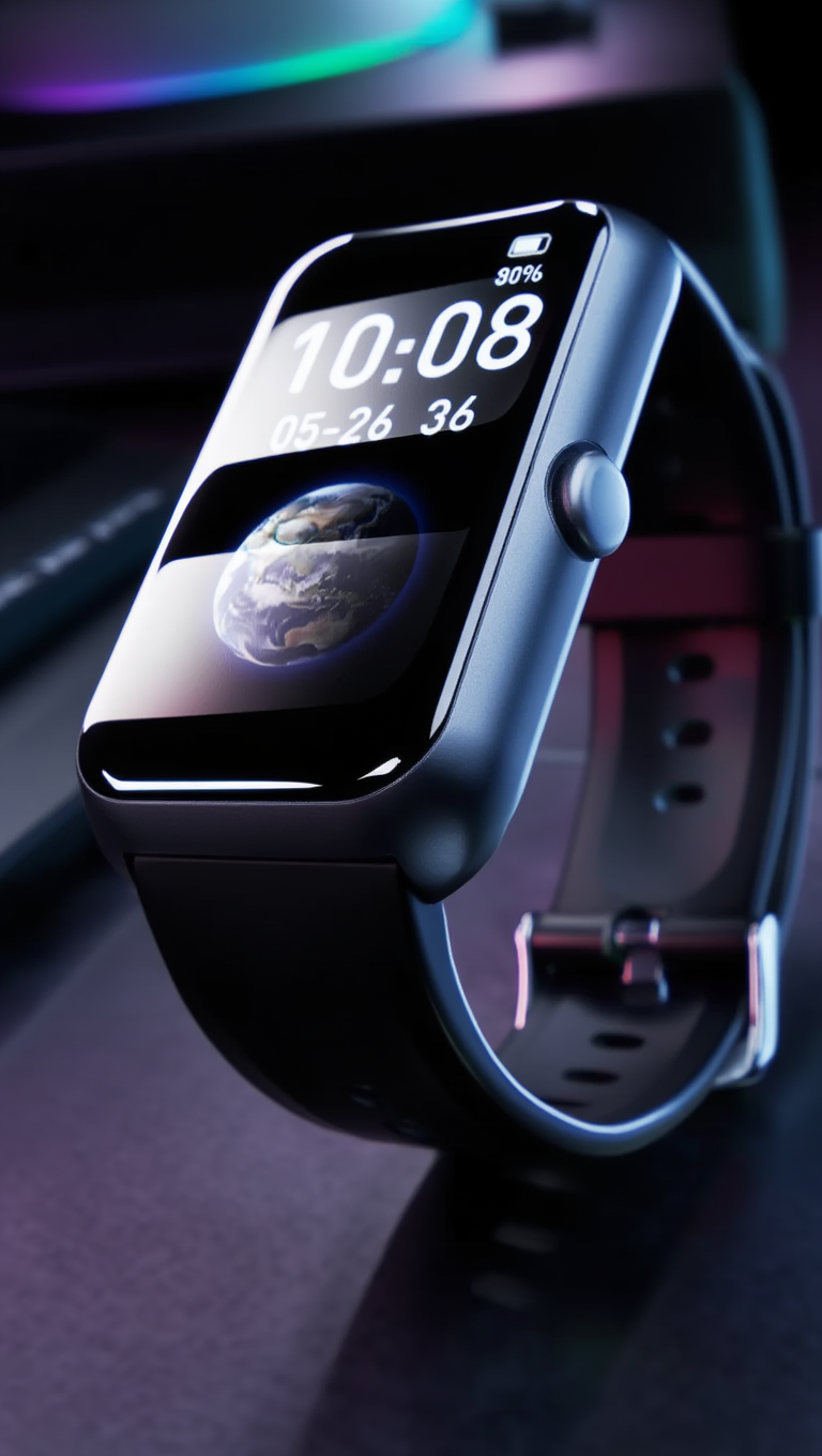 Recci Smart Watch with Bluetooth Calling RA45 | ساعة ريتشي الذكية المزودة بخاصية الاتصال عبر البلوتوث RA45