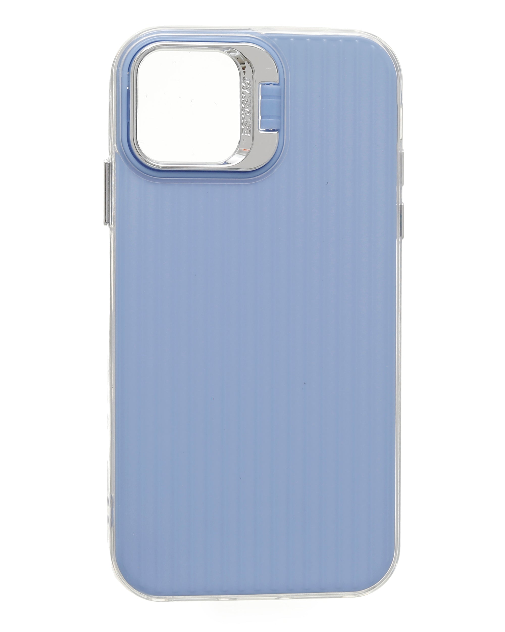 CYN stand case for phone, light blue textured cover with camera cutout