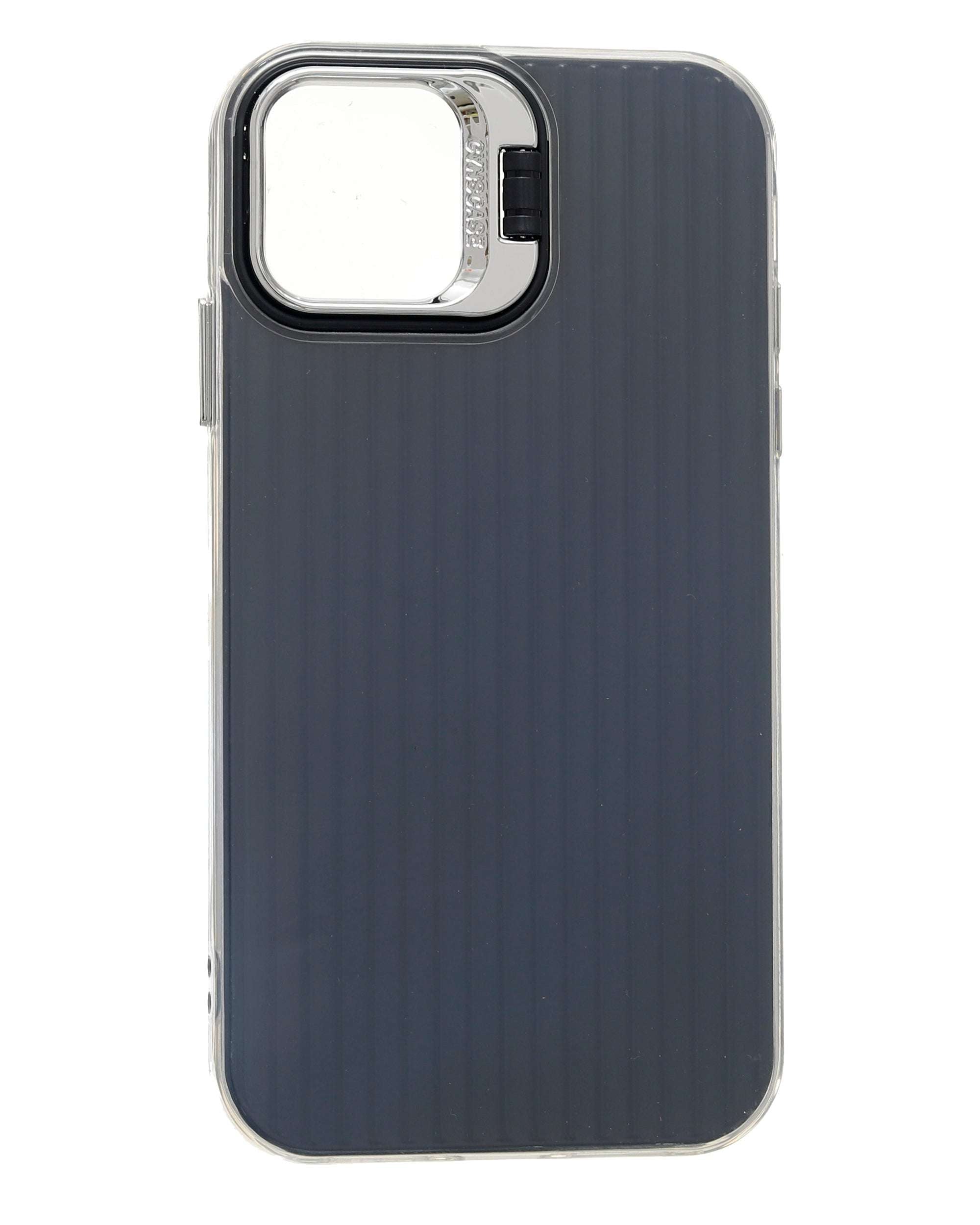 CYN stand case for phone, dark navy textured cover with camera cutout