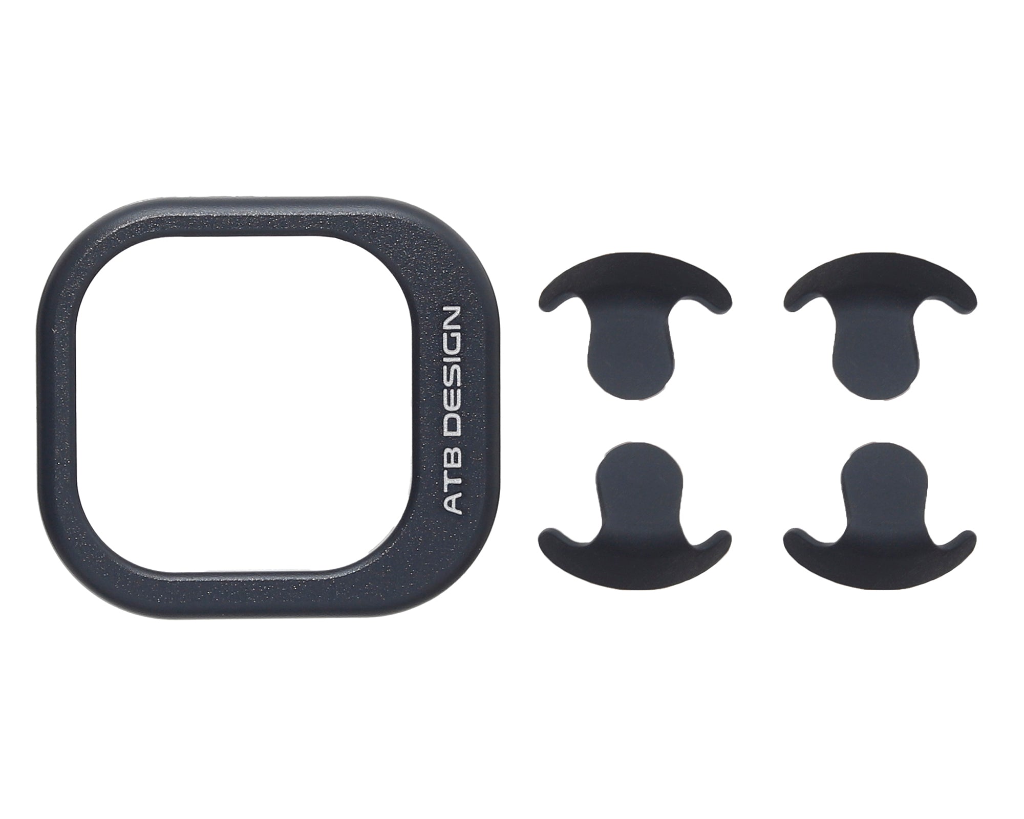 Dark navy ATB case with square opening and four curved grip pieces
