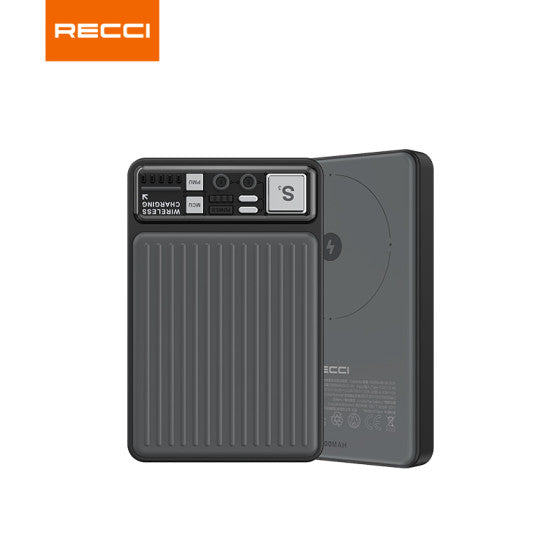 RECCI RPB-W18 22.5W+15W MAGNETIC WIRELESS POWER BANK 10000MAH باور بانك ريتشي