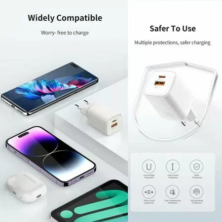RECCI RC60E USB-A + USB-C PD33W FAST CHARGER