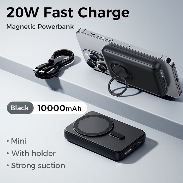 JR-W050 20W Magnetic Wireless Power Bank 10000mAh باور بانك جوي روم