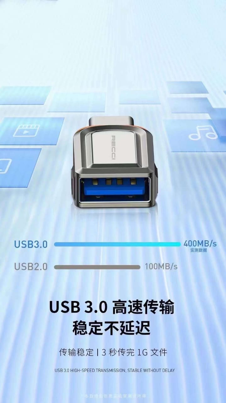 Recci Lightninin OTG USB 3.0 TO Lightninin RDS-A16L