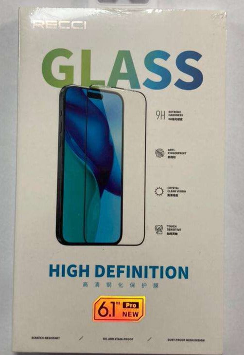 Tempered glass film box for iPhone 15 Pro: 9H HD, anti-fingerprint, 6.1-in