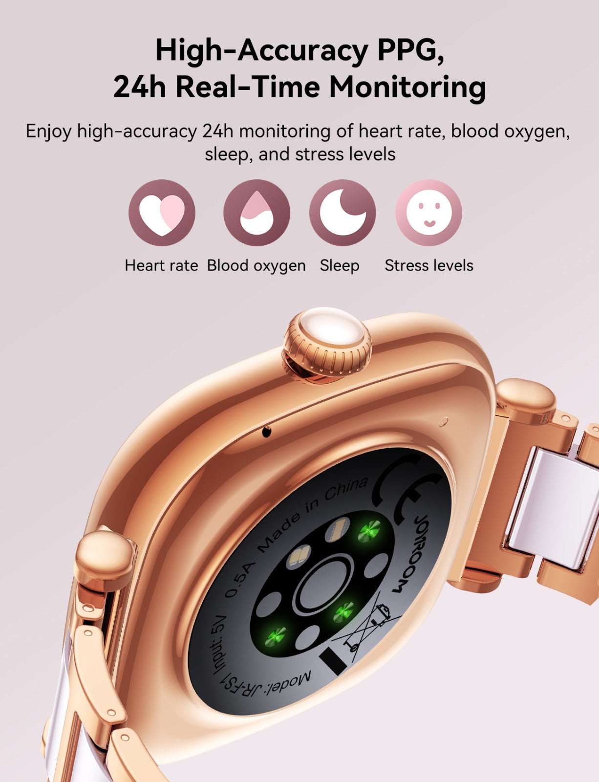 JR-FS1 Lady Smart Watch (Answer/Make Call) - ساعة JR-FS1 الذكية للسيدات (الرد على المكالمات/إجراؤها)