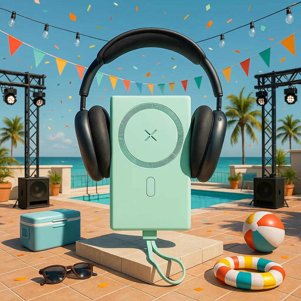Joyroom Summer Bundle PowerBank M01 + HeadPhone JH1 🏖️🏄♀️ عرض الصيف من جيروم