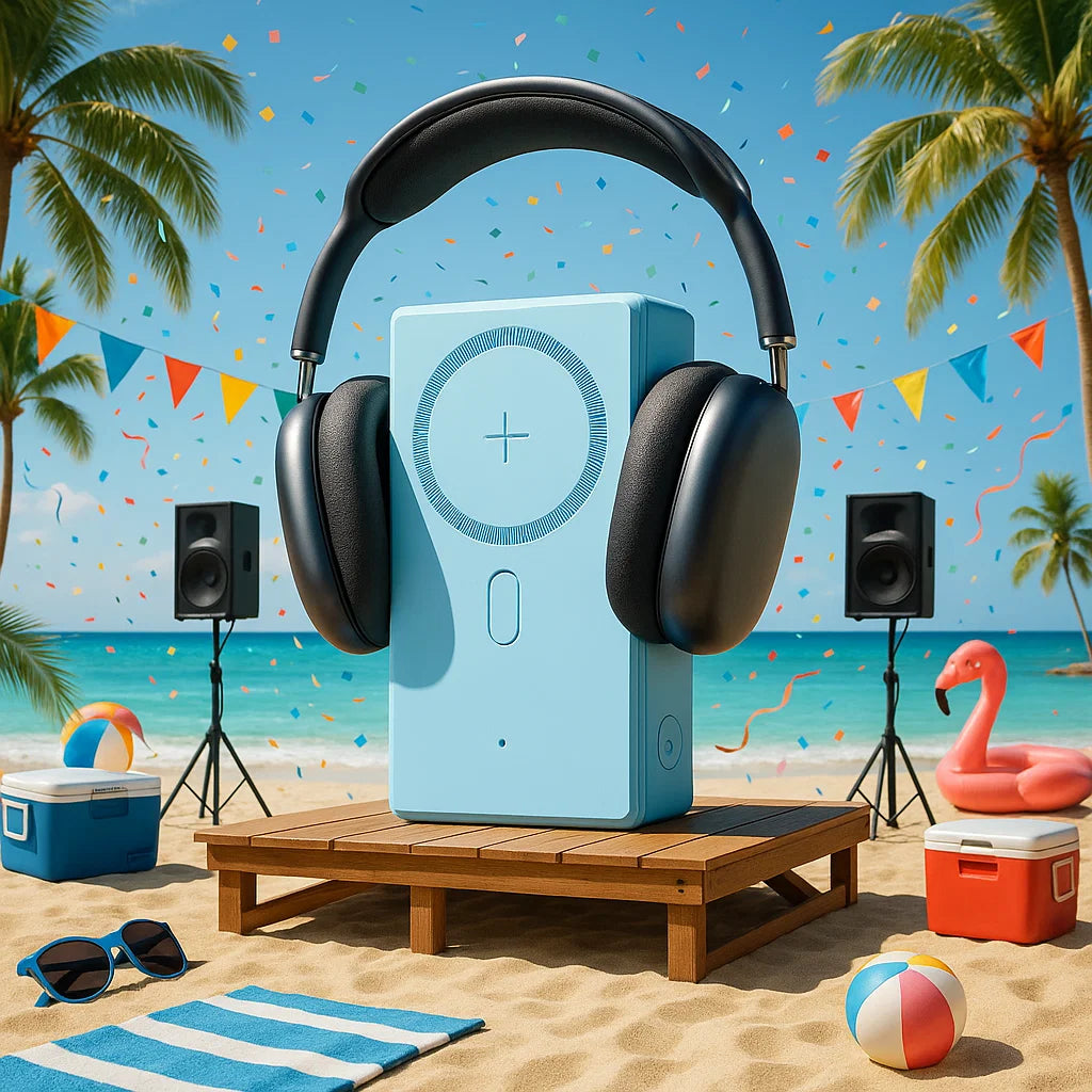 Joyroom Summer Bundle PowerBank M01 + HeadPhone JH1 🏖️🏄♀️ عرض الصيف من جيروم