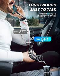 Black 3-in-1 wired car charger with Type-C and 3FT charging cable