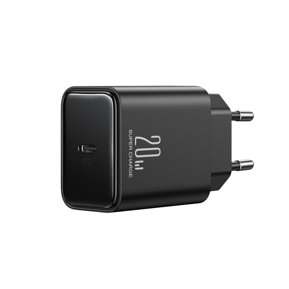JR-TCF06 Flash Series PD 20W Single-Port Charger | Black - شاحن JR-TCF06 فلاش سيريز بمنفذ واحد PD بقدرة 20 واط | أسود