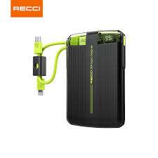 RPB-P13 Power Bank 10000mAh with Built-in Cables - باور بانك RPB-P13 بسعة 10000mAh مع كابلات مدمجة