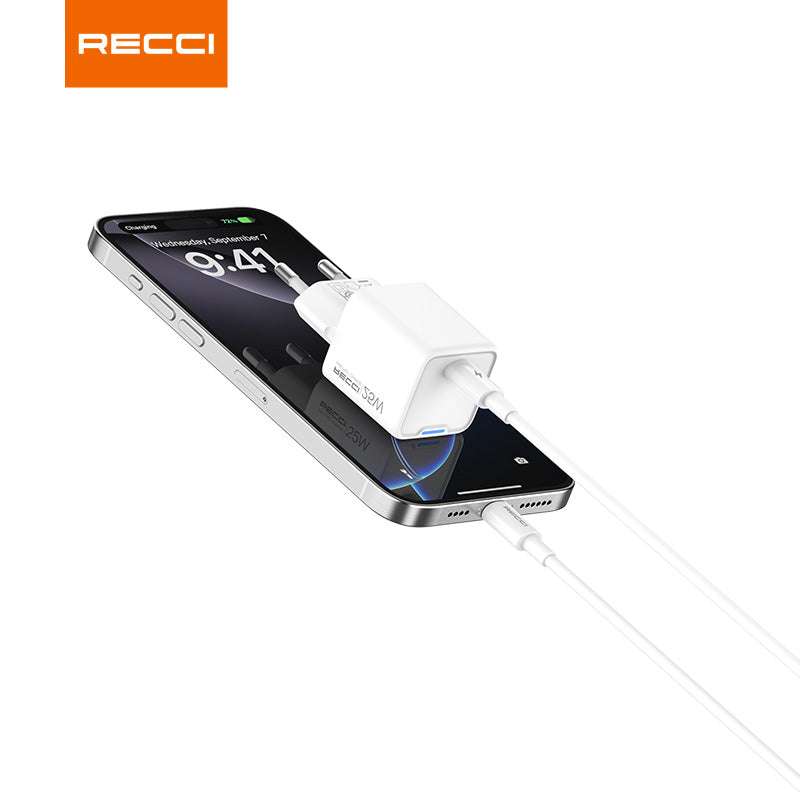 Recci RC106E 25W GaN Charger with Type-C to Type-C Cable