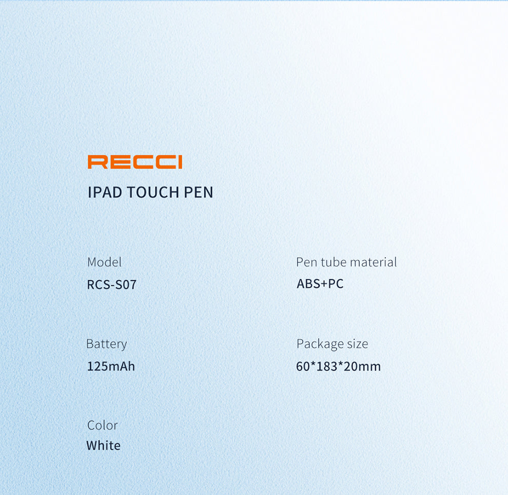 RCS-S07 Magnetic Stylus Pen | White - قلم  المغناطيسي | أبيض