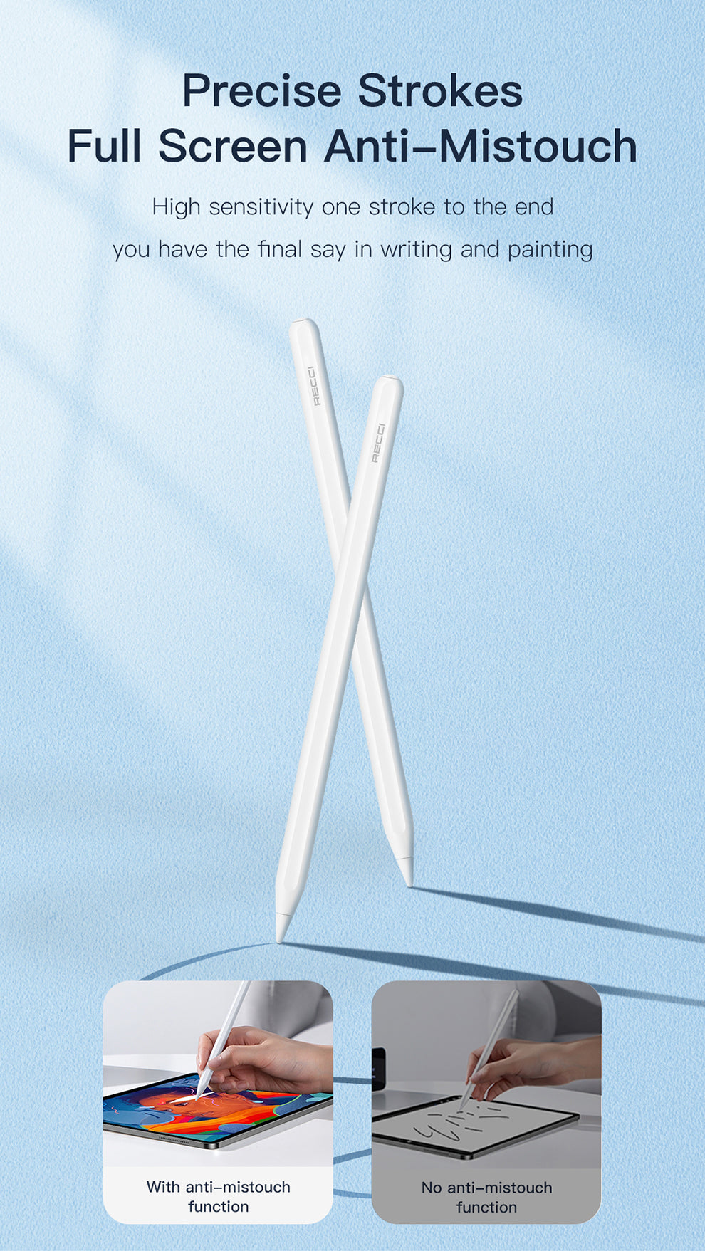 RCS-S07 Magnetic Stylus Pen | White - قلم  المغناطيسي | أبيض