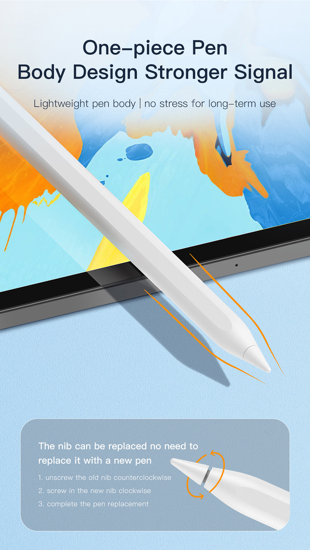 RCS-S07 Magnetic Stylus Pen | White - قلم  المغناطيسي | أبيض