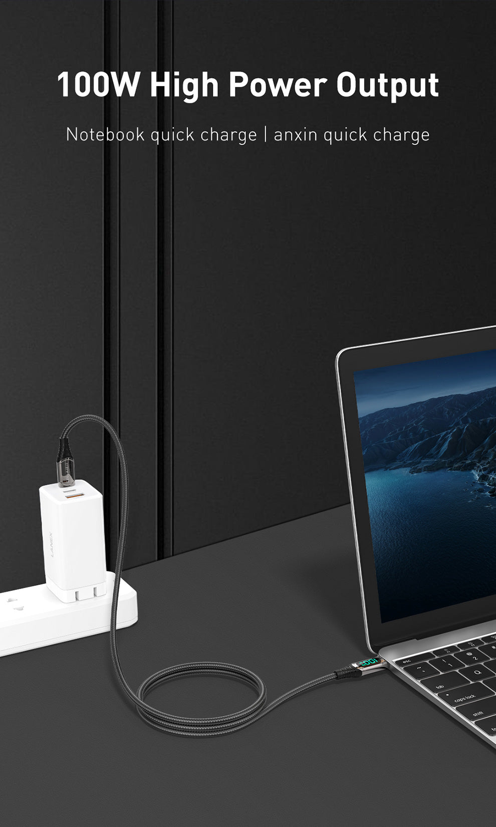 RTC-P21CC (100W) Type-C to Lightning Cable | 20W PD Fast Charging - كابل RTC-P21CC (100W) تايب-سي إلى Lightning | شحن سريع PD 20W