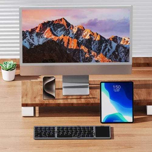 Recci Triple Folding Touch Bluetooth Keyboard RCS-K01 - لوحة مفاتيح Recci ثلاثية الطي تعمل باللمس بتقنية البلوتوث