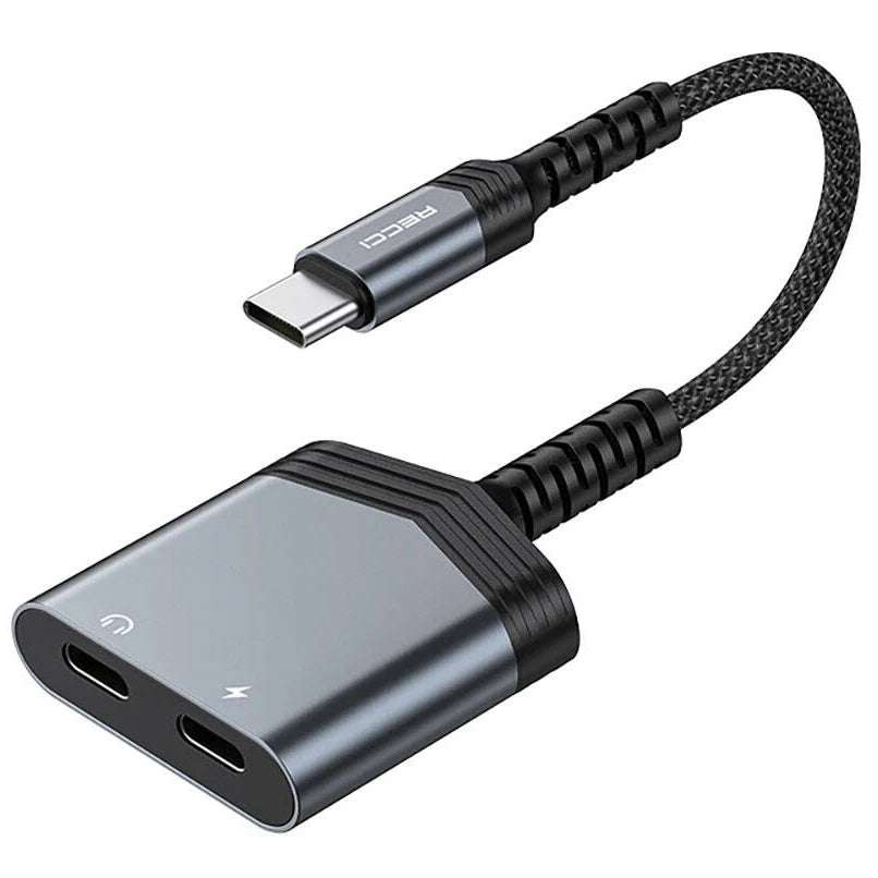 RDS-A20 Type-C to Dual Type-C Converter | 2-in-1, PD 60W - محول RDS-A20 من Type-C إلى Type-C مزدوج | 2 في 1، شحن سريع PD 60W
