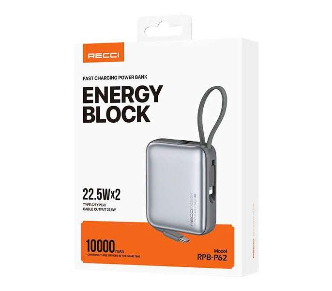 Power bank retail box: 10000mAh, 22.5W x2, model RPB-P62