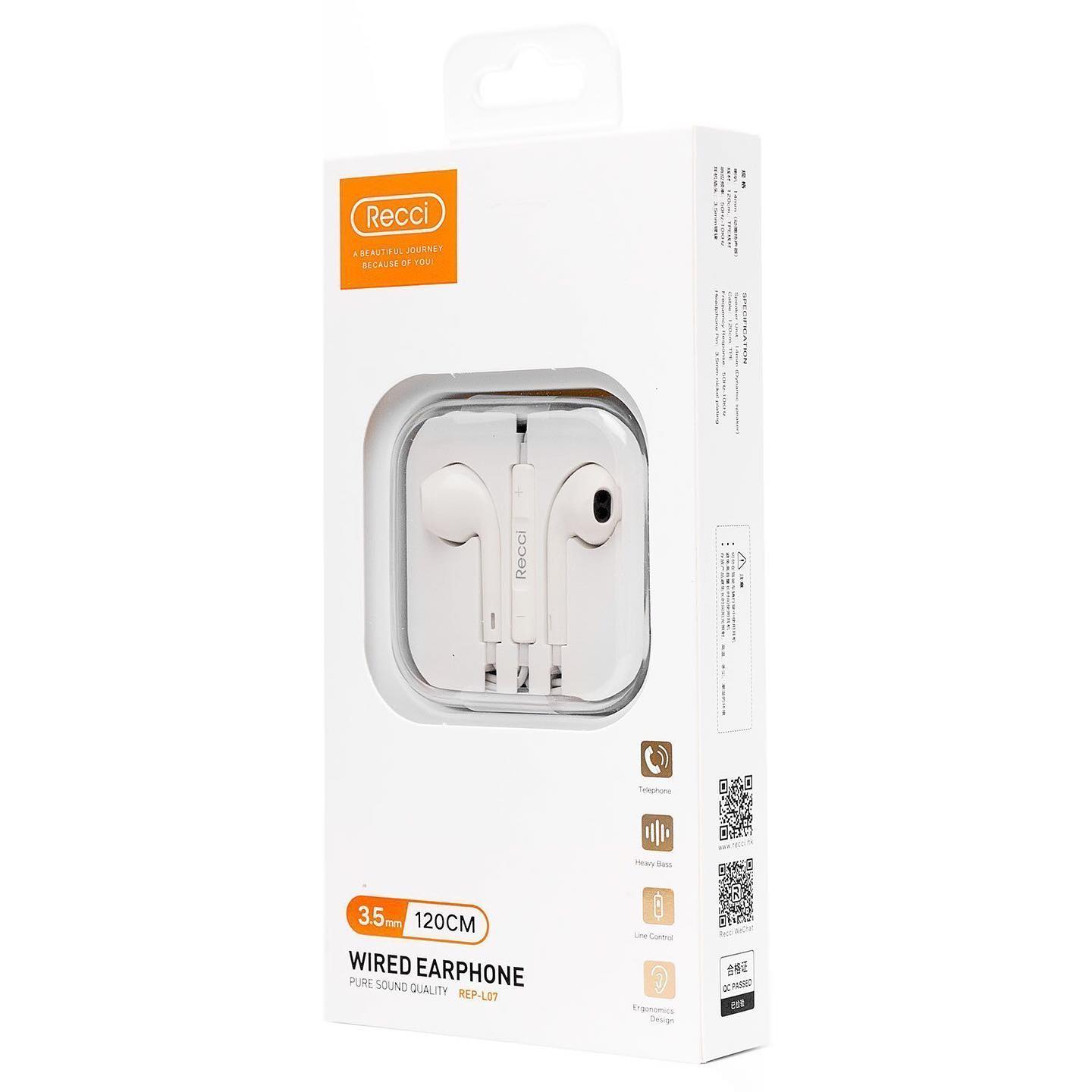 Recci Wired headphone White REP-L07 - Trust Egypt