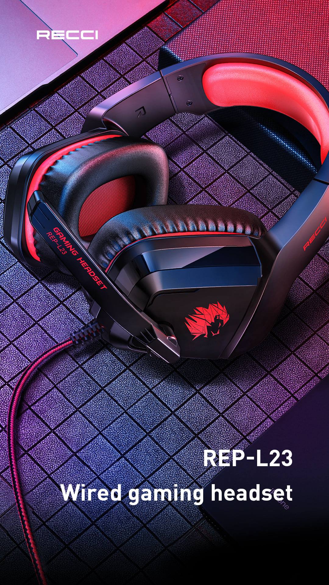 Recci Wired  Gaming  Headset REP-L23 - Trust Egypt