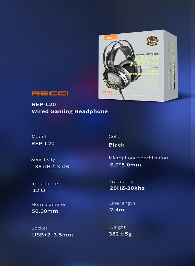 Recci Wired  Gaming  Headset REP-L20 - Trust Egypt
