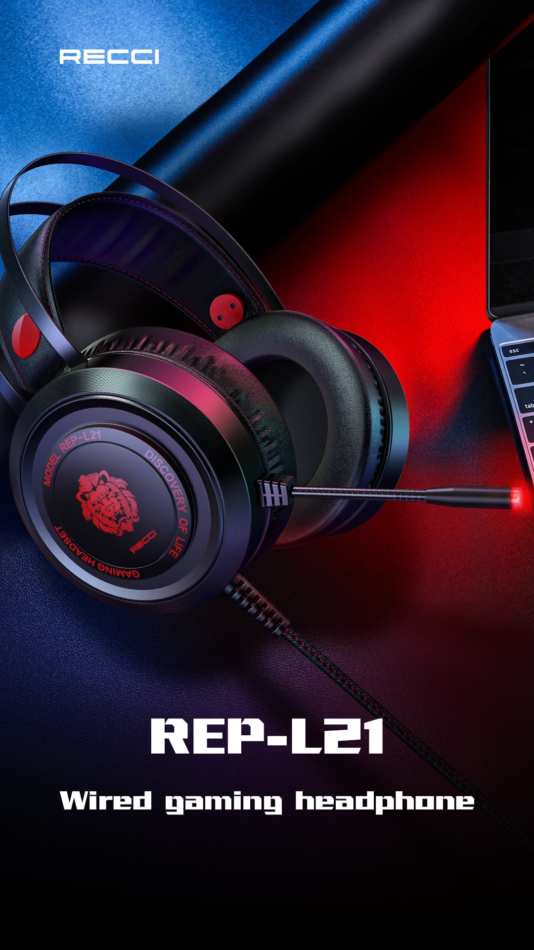 Recci Wired  Gaming  Headset REP-L21 - Trust Egypt