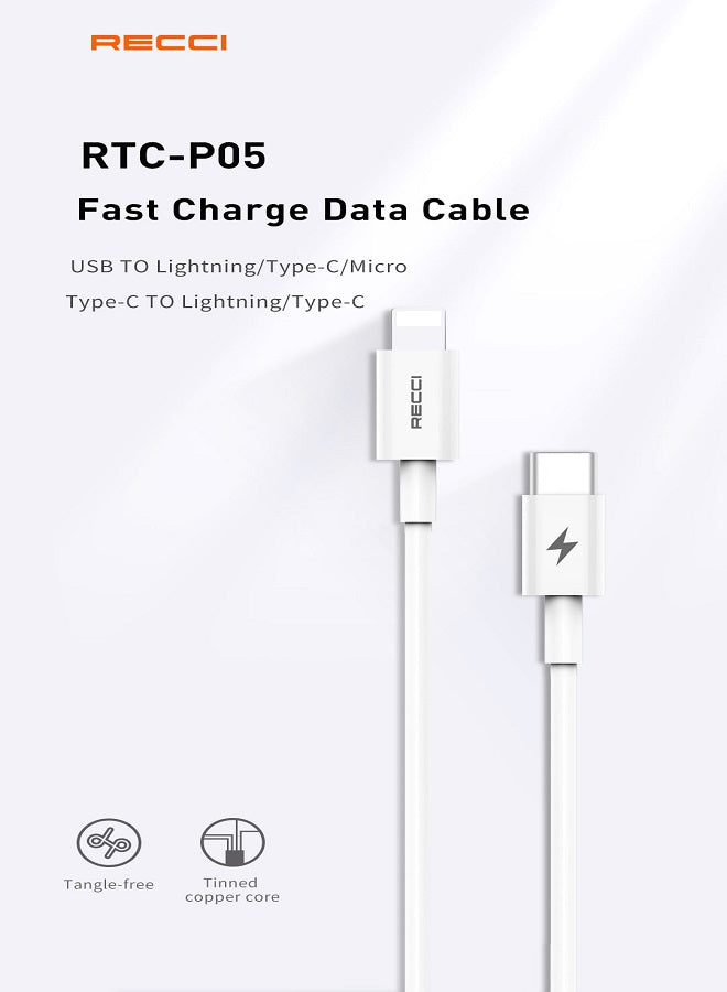 Recci Cable Type-C TO Lightning SHARK 150cm RTC-P05CL - Trust Egypt