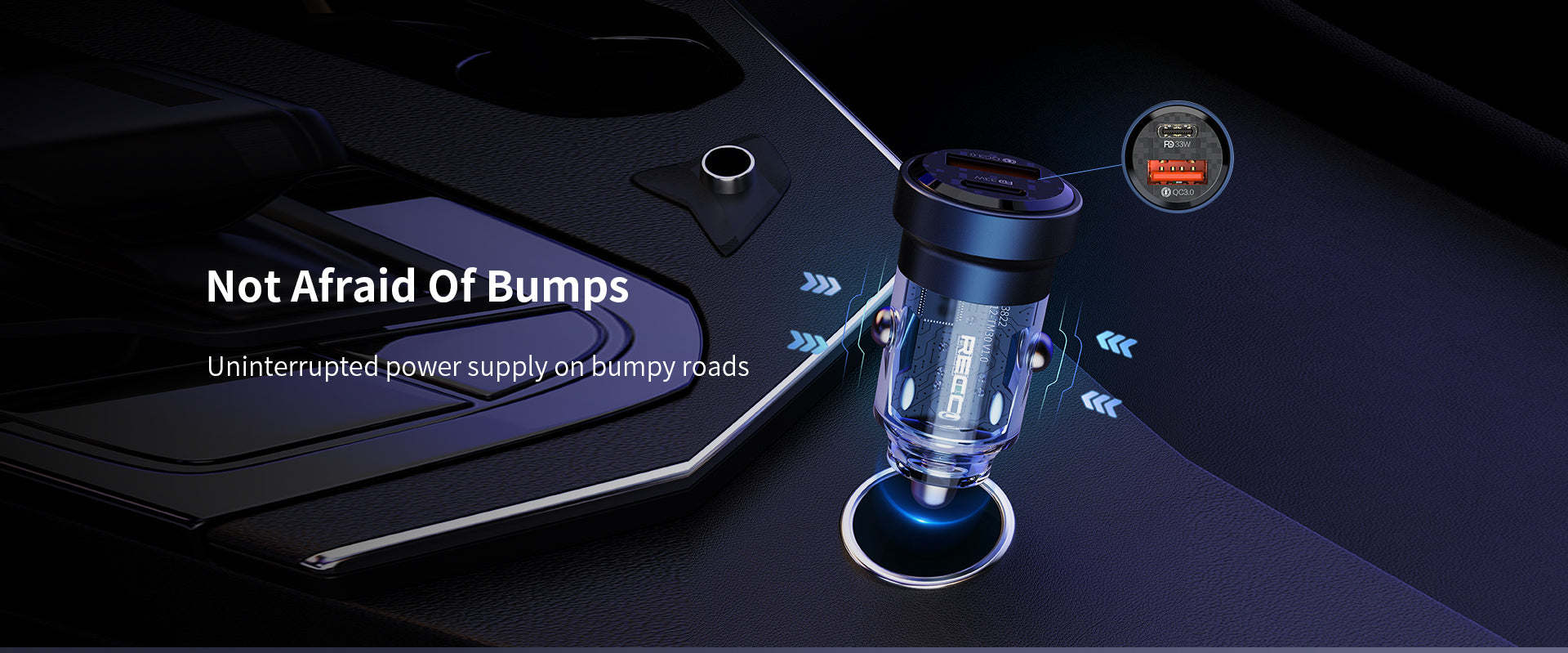 Recci Journey (33W) Car Charger RCC-N17  شاحن سيارة ريتشي