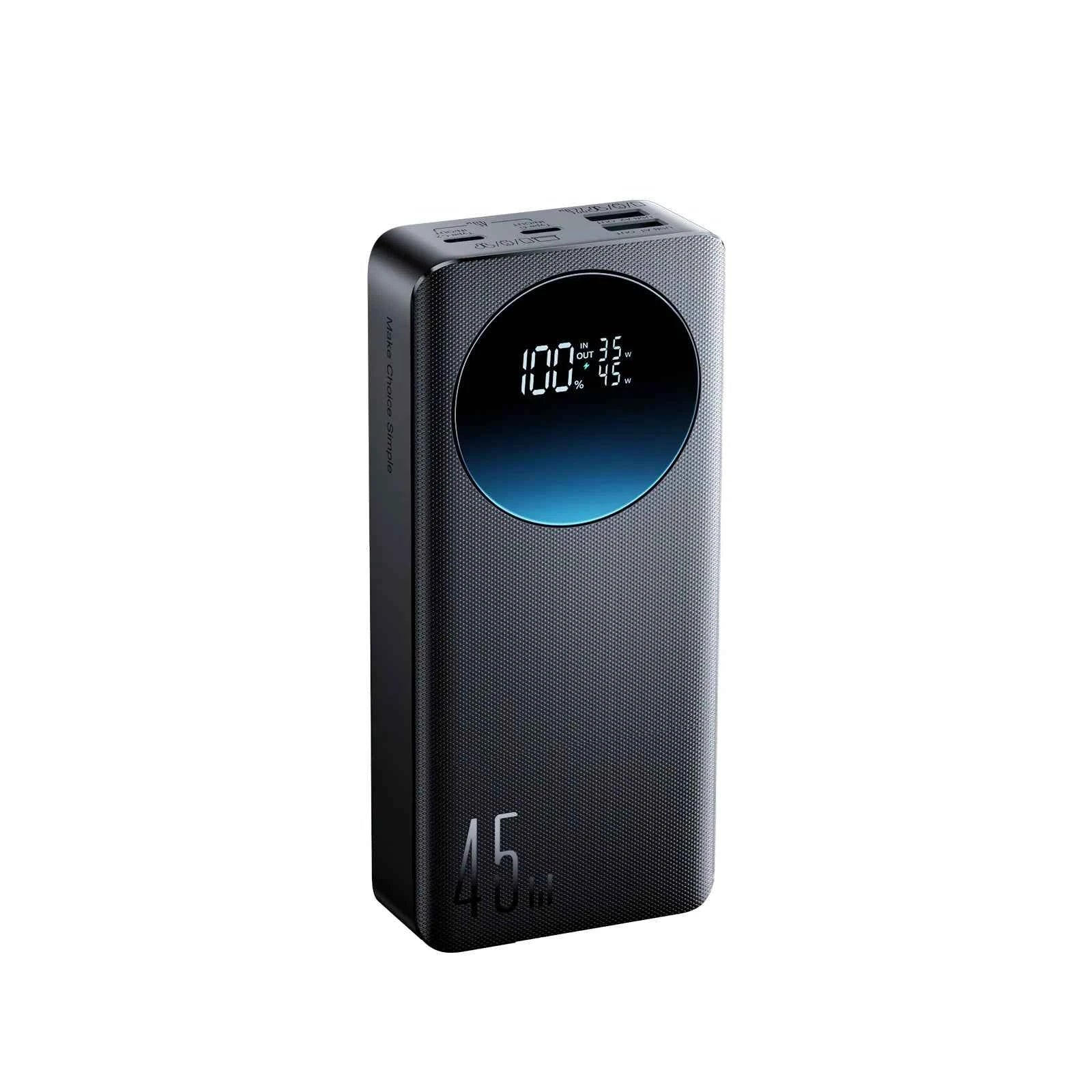 Joyroom JR PBF14 20000mAh LED power bank, black with circular LED display