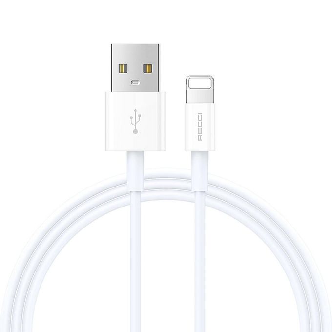 Recci كابل RS06L USB-A إلى Lightning 2.4A للشحن السريع والبيانات والشحن بطول 1 متر